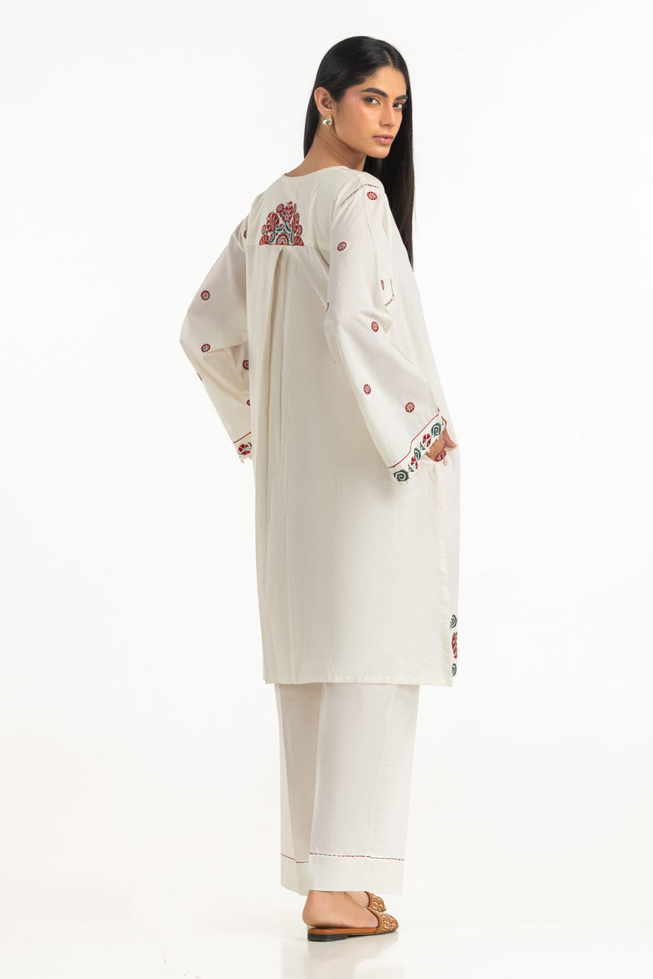 Cambric Embroidered Co-Ord Set