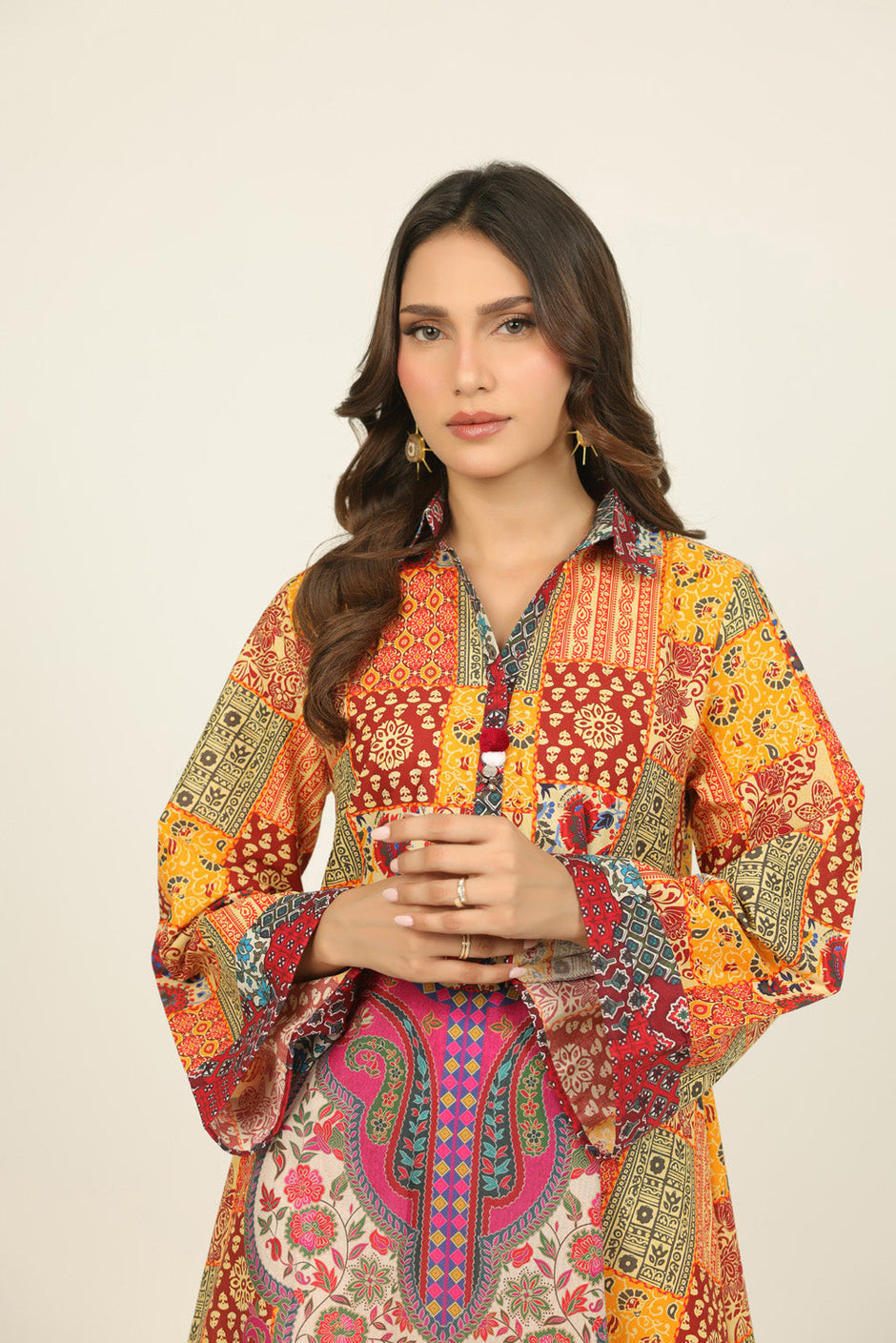 Cambric Printed Long Shirt