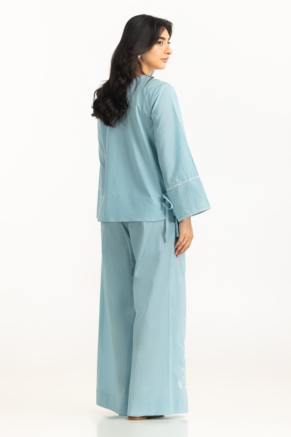 Dobby Embroidered Shirt And Trouser