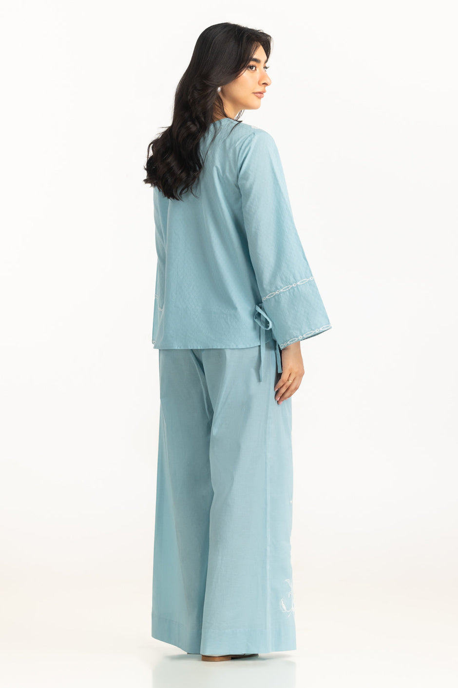Dobby Embroidered Shirt And Trouser