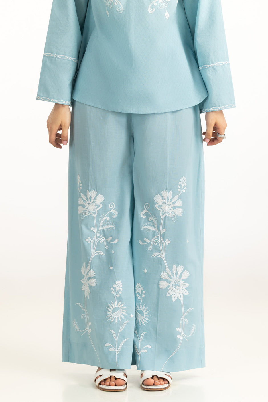 Dobby Embroidered Shirt And Trouser
