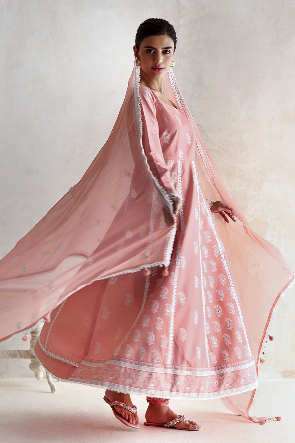 3 Piece Embroidered Lawn Suit with Embroidered Chiffon Dupatta