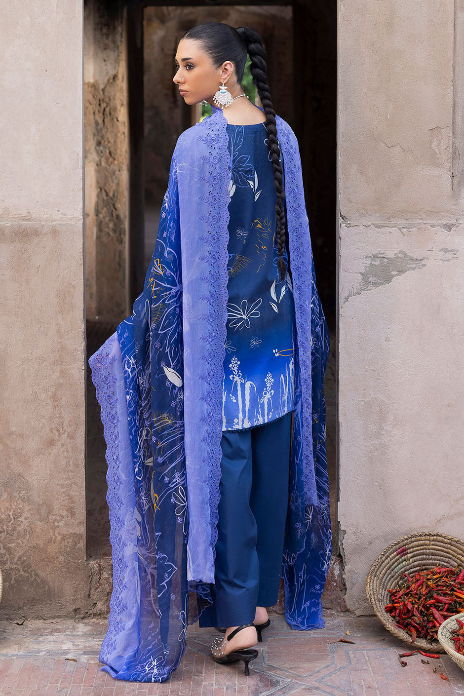 3 Piece Printed Lawn Suit with Embroidered Printed Chiffon Dupatta