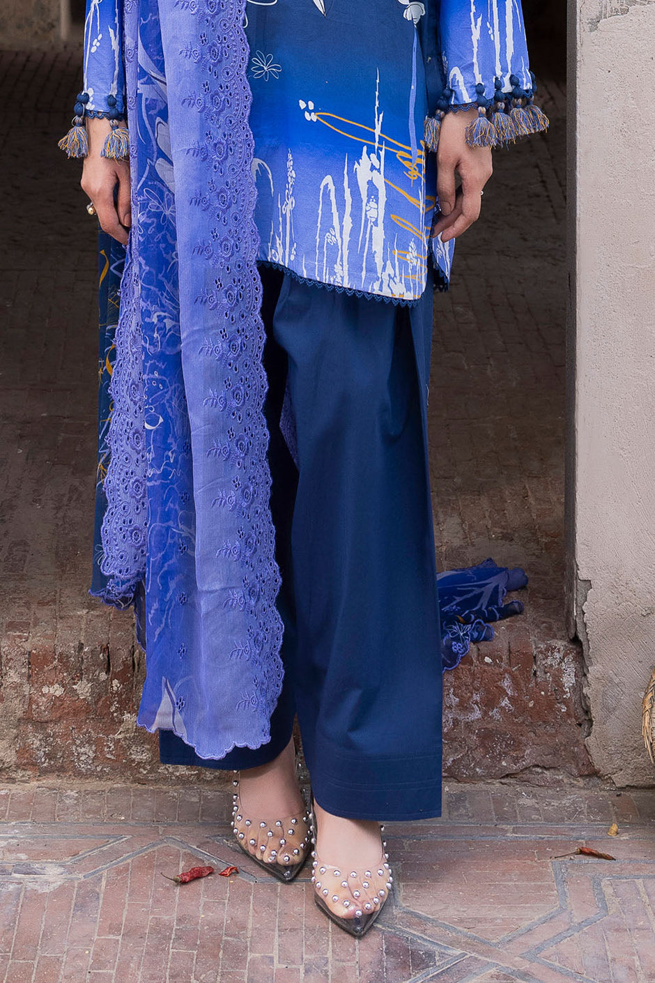 3 Piece Printed Lawn Suit with Embroidered Printed Chiffon Dupatta
