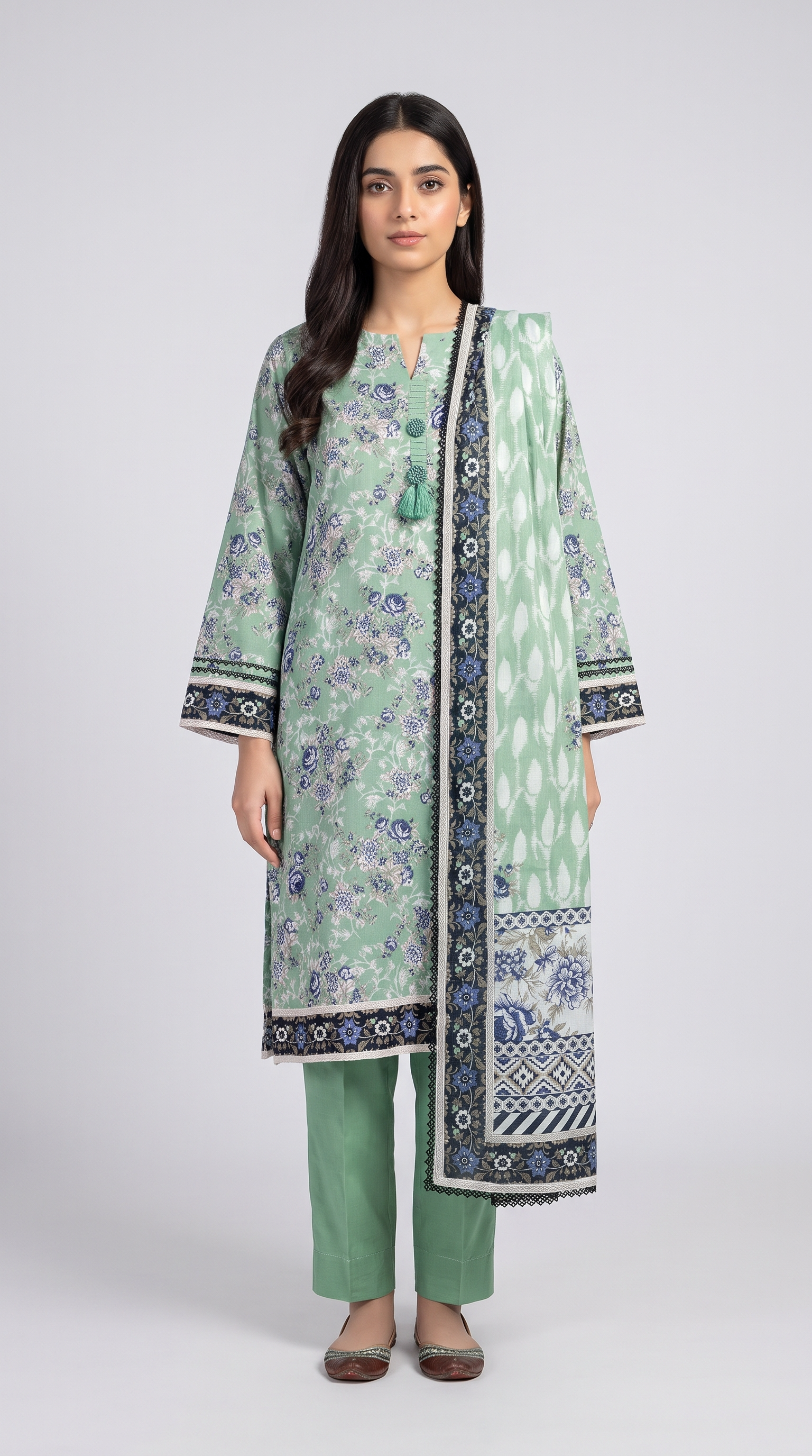 3Pc Printed Lawn Suit