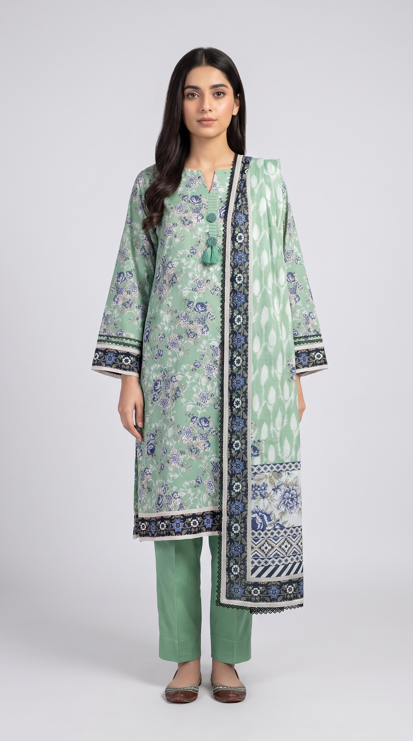3Pc Printed Lawn Suit