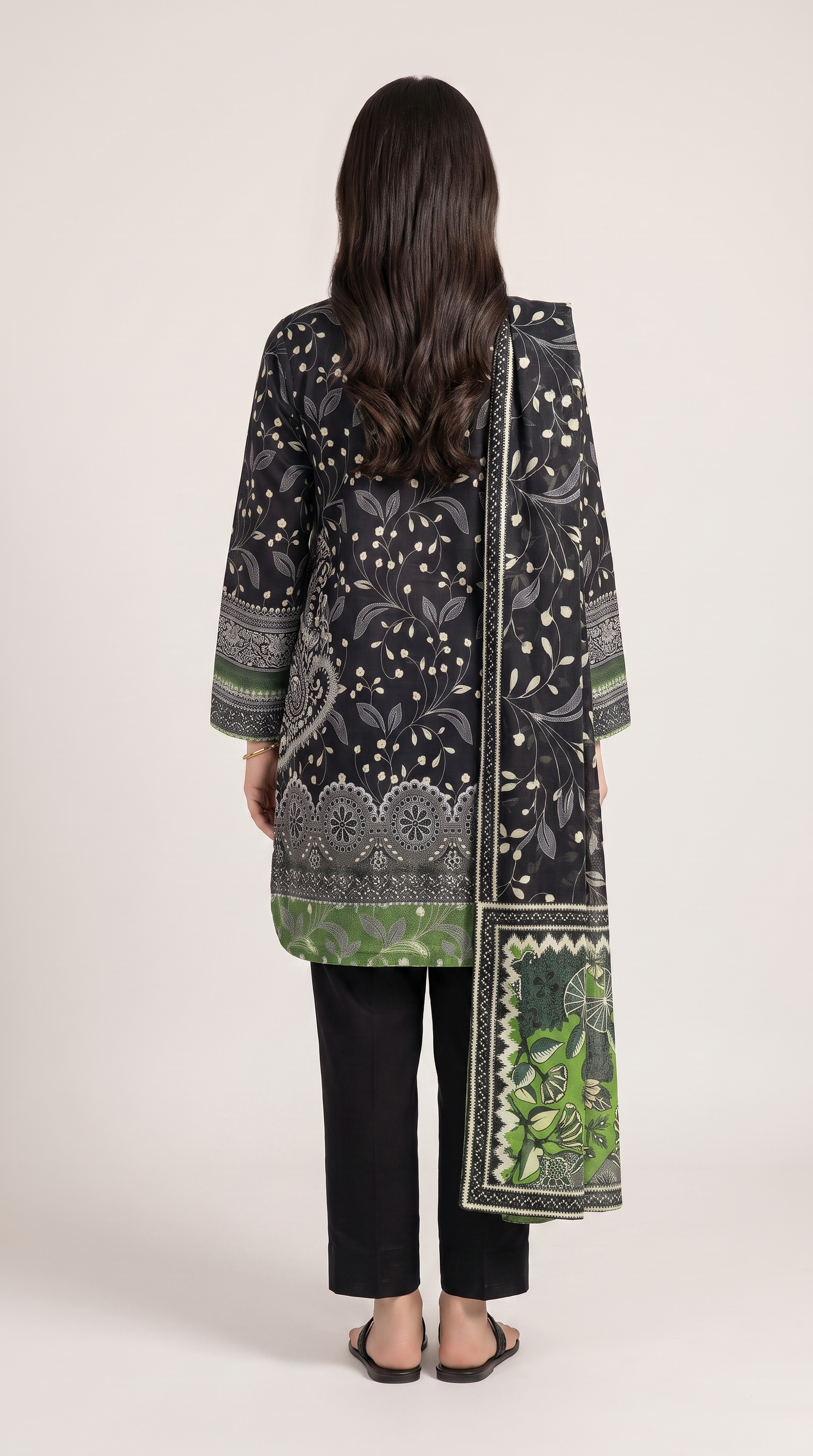 3Pc Printed Suit