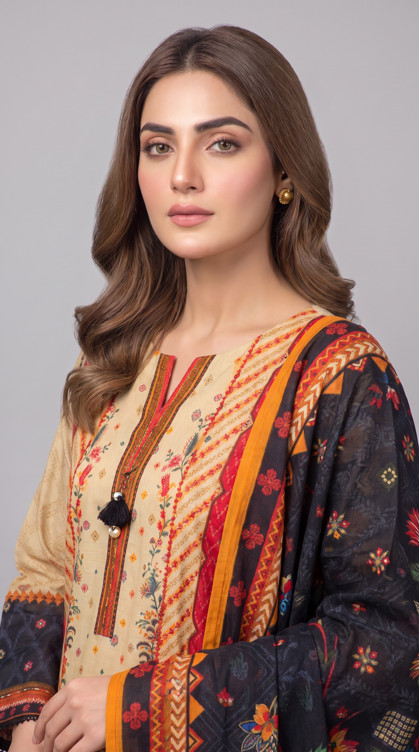 3Pc Printed Suit