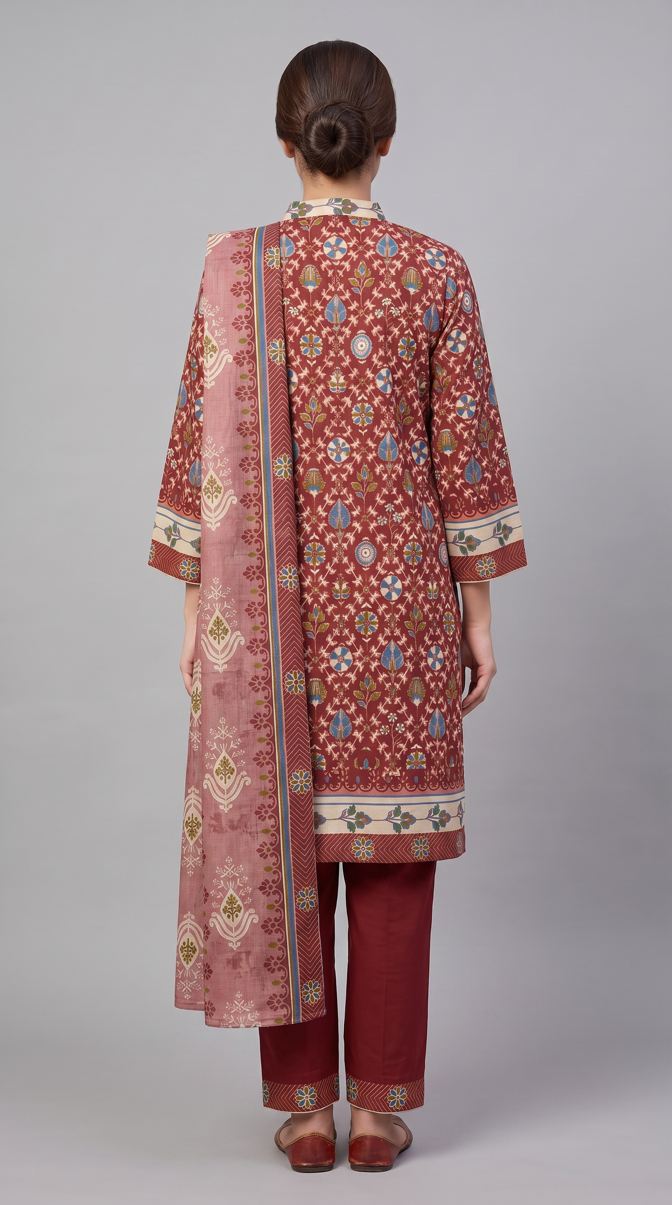 3Pc Printed Suit