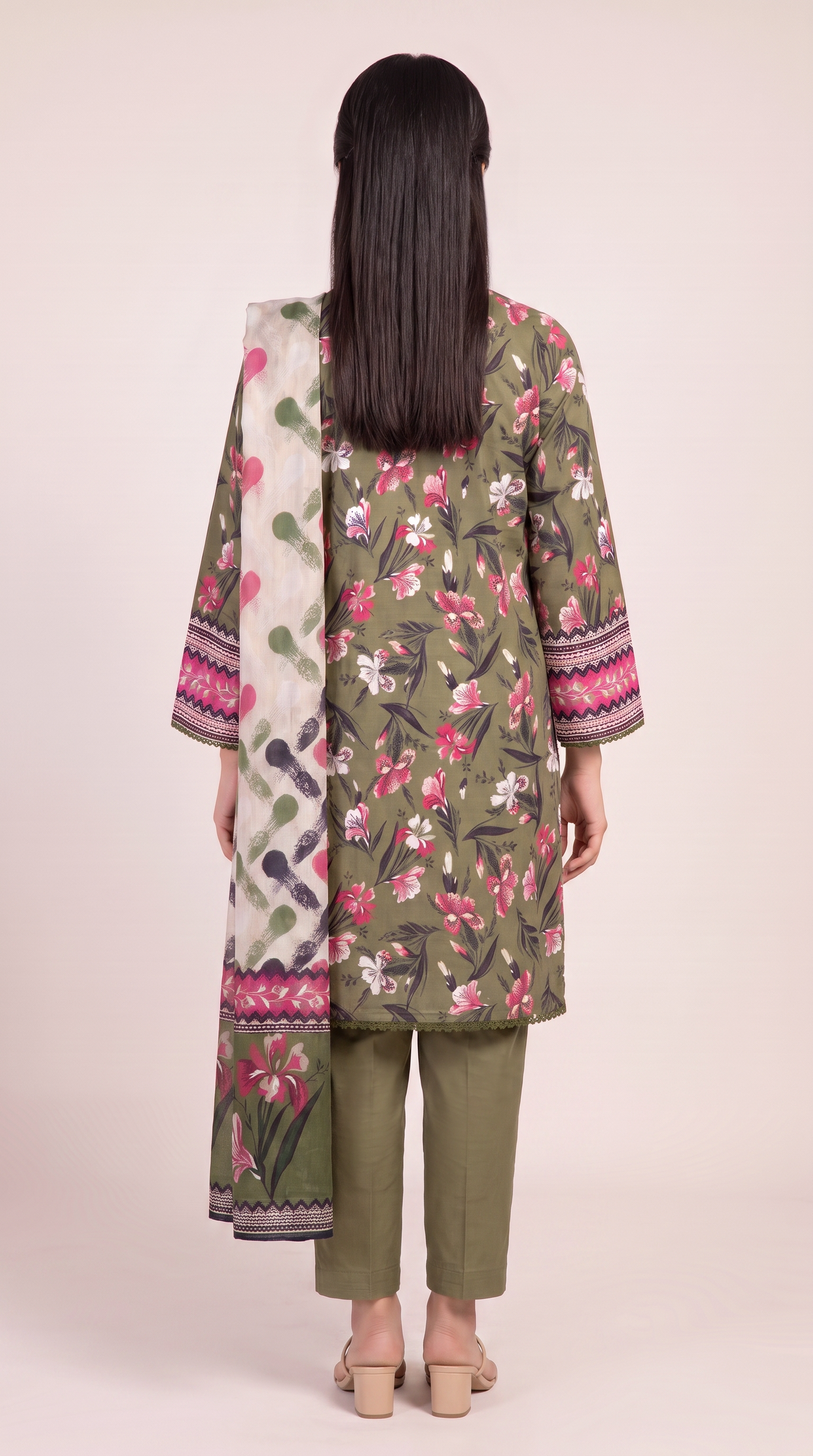 3Pc Printed Suit