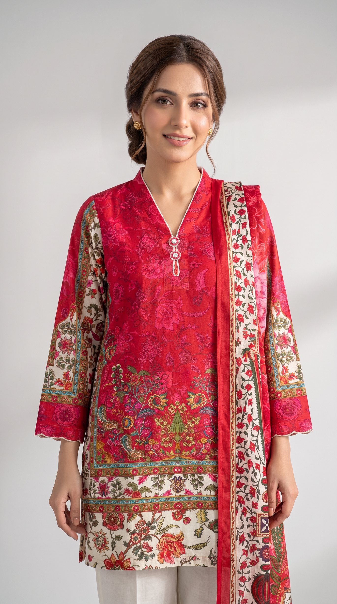 3Pc Printed Lawn Suit
