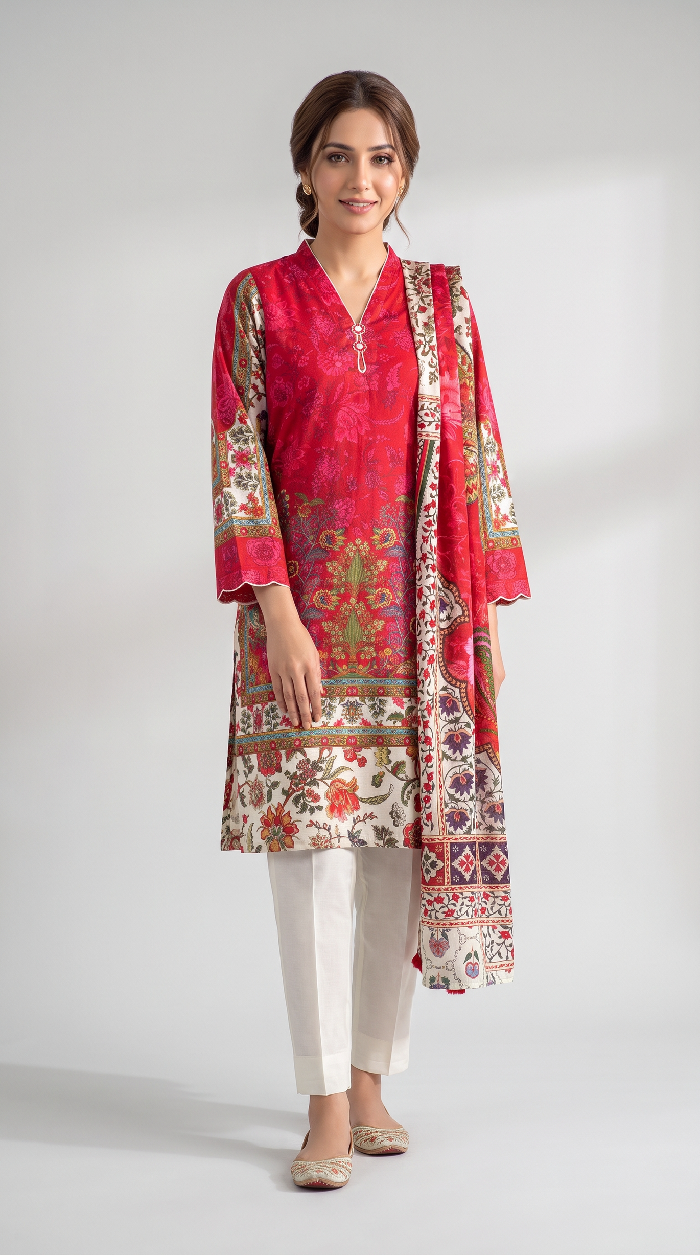 3Pc Printed Lawn Suit