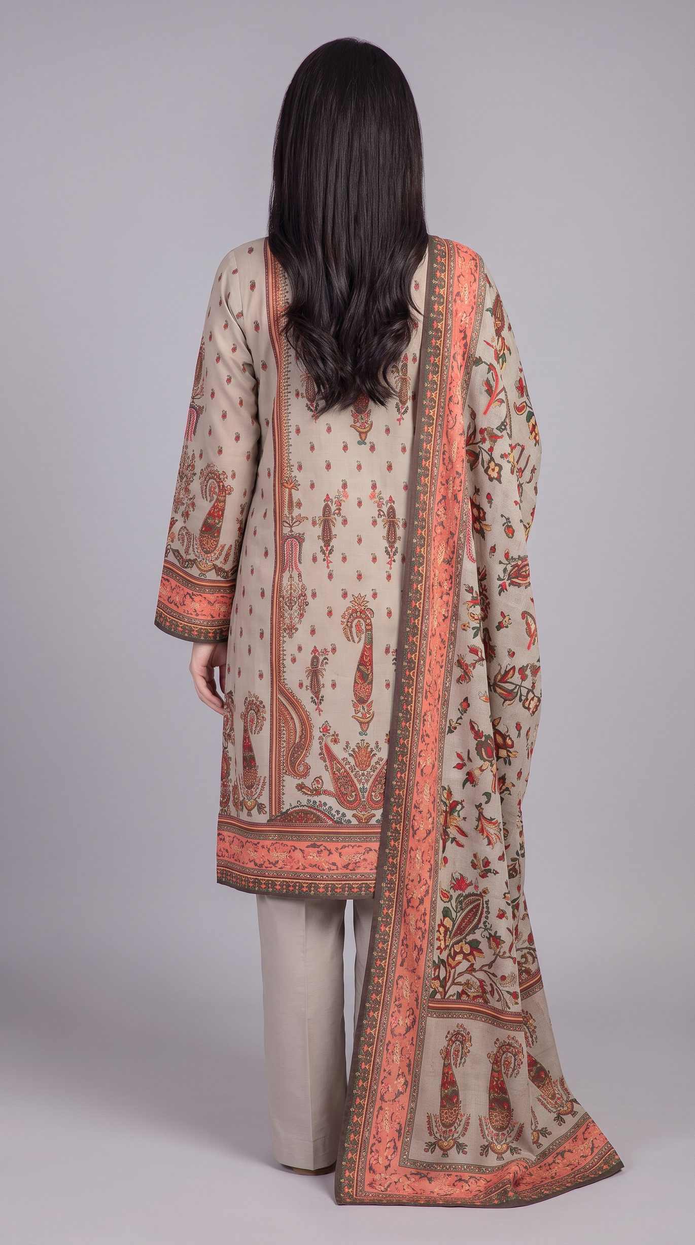 3Pc Printed Cross Hatch Suit