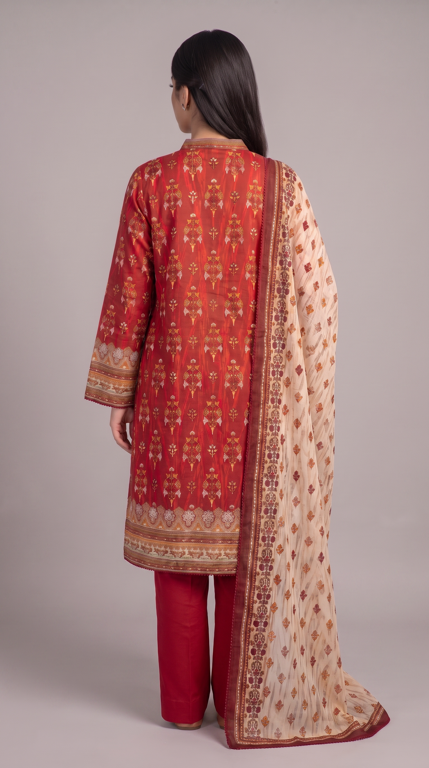 3Pc Printed Suit