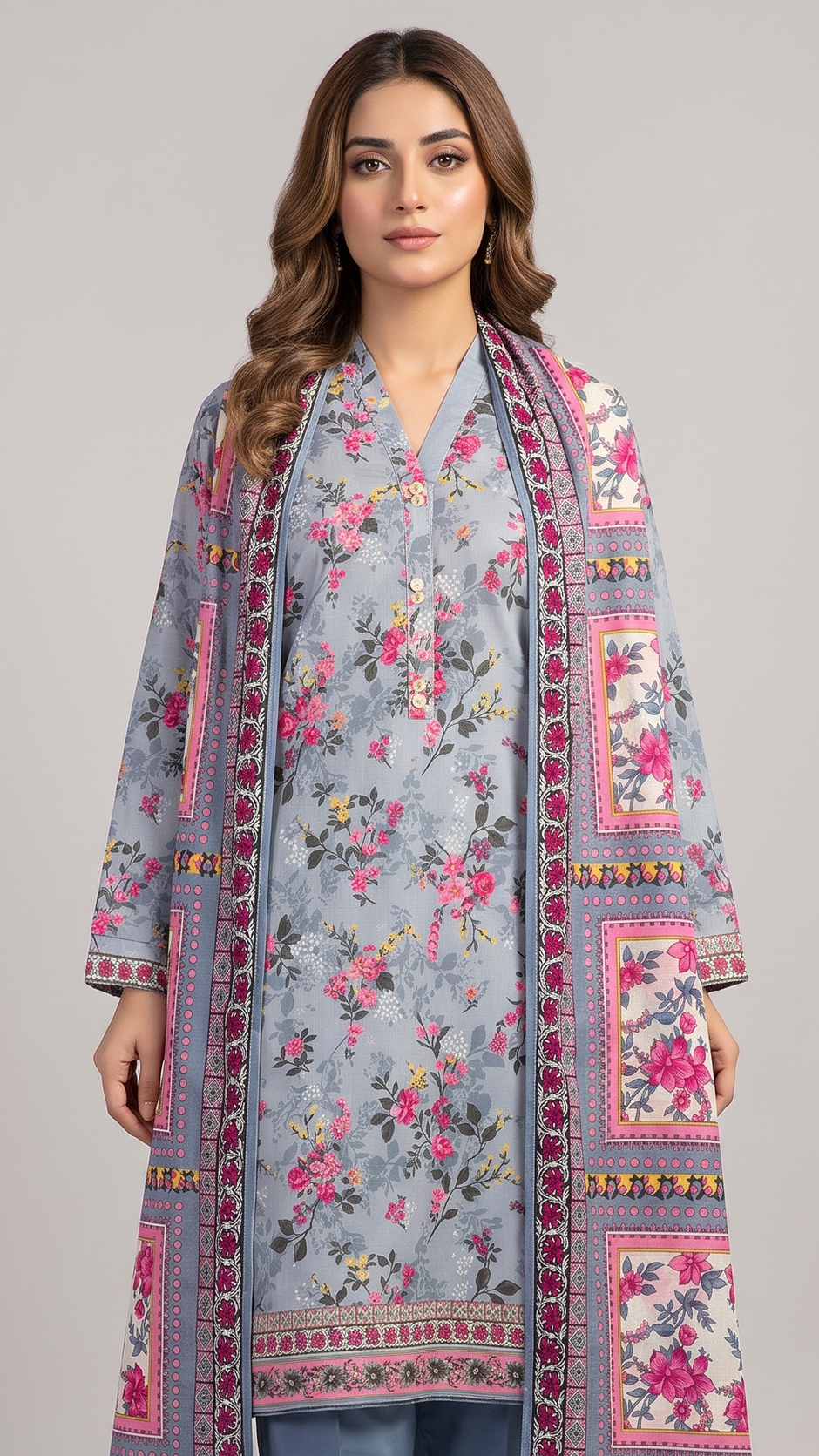 3Pc Printed Lawn Suit