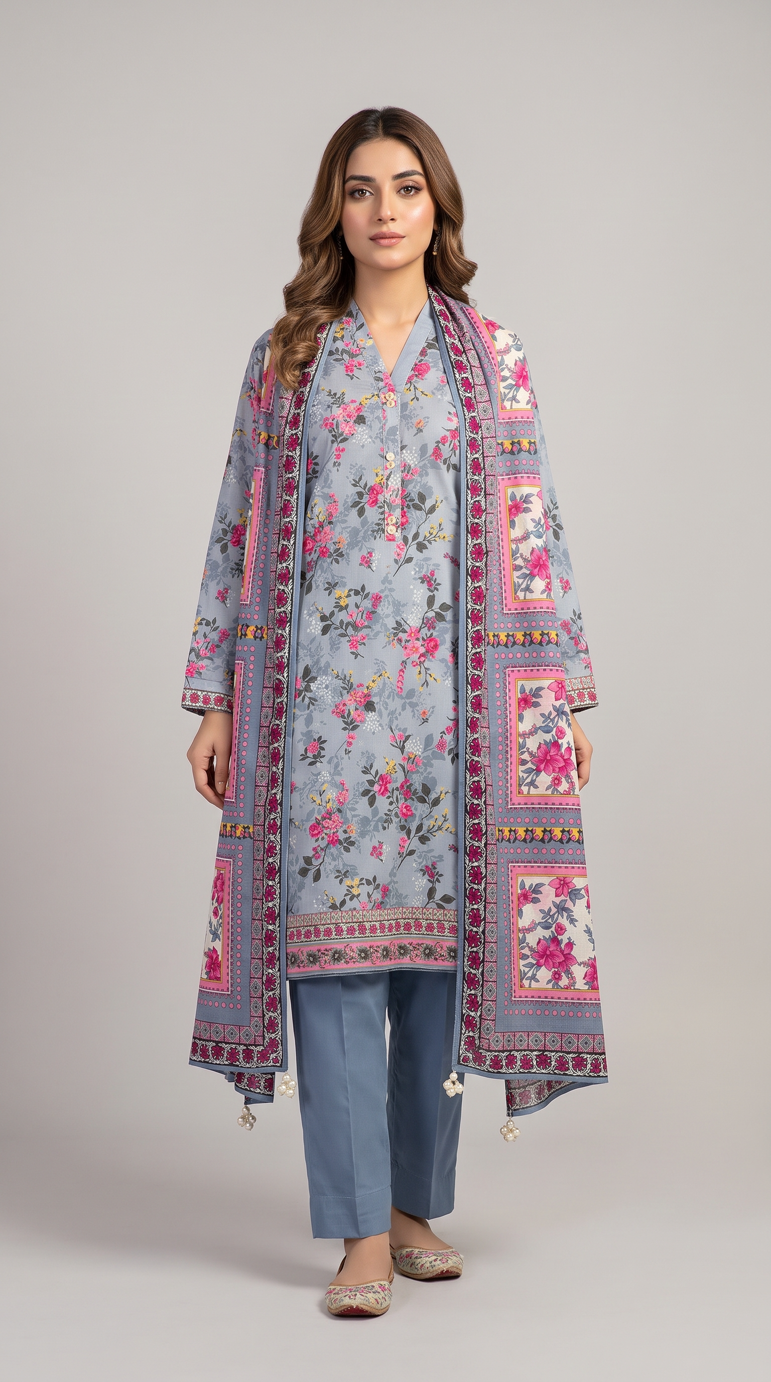 3Pc Printed Lawn Suit