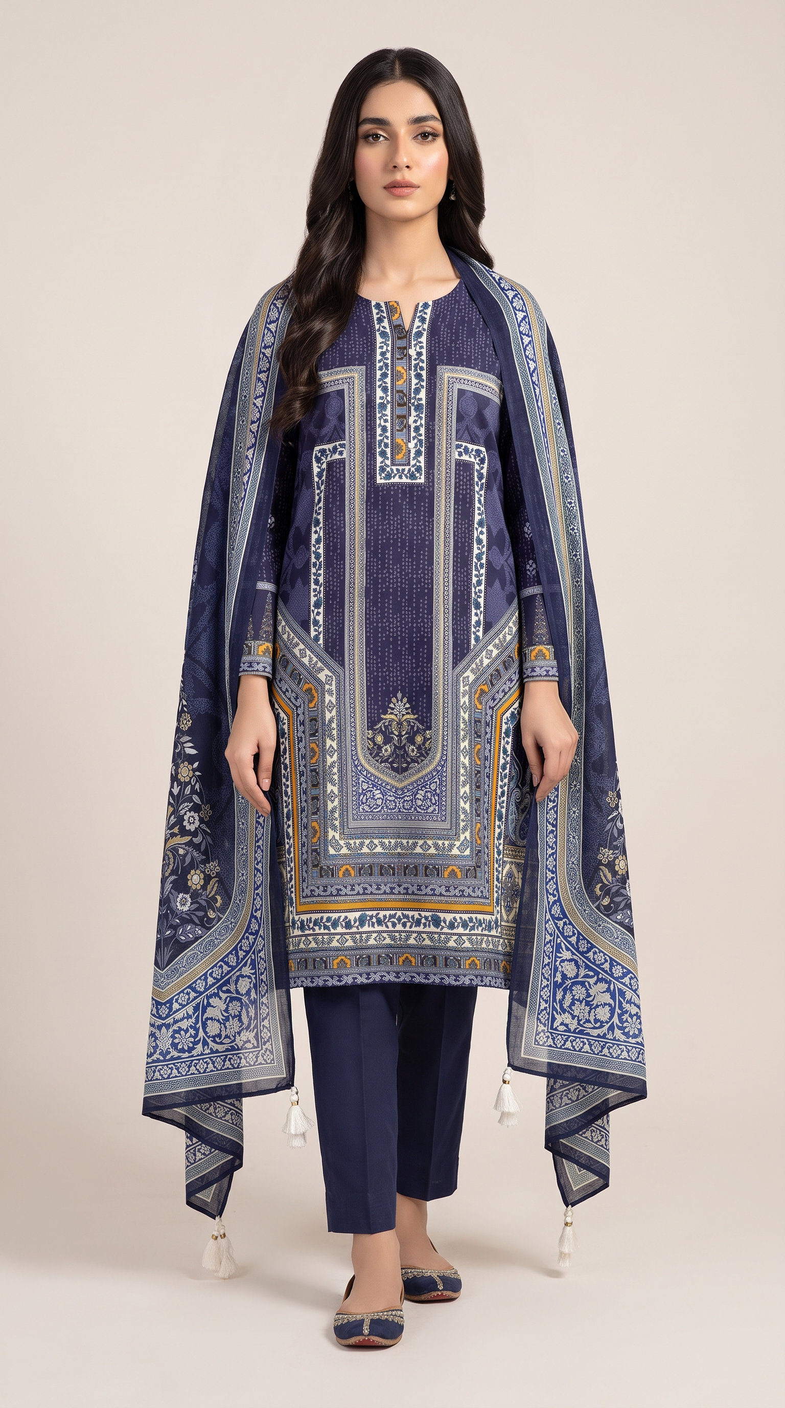3Pc Printed Suit