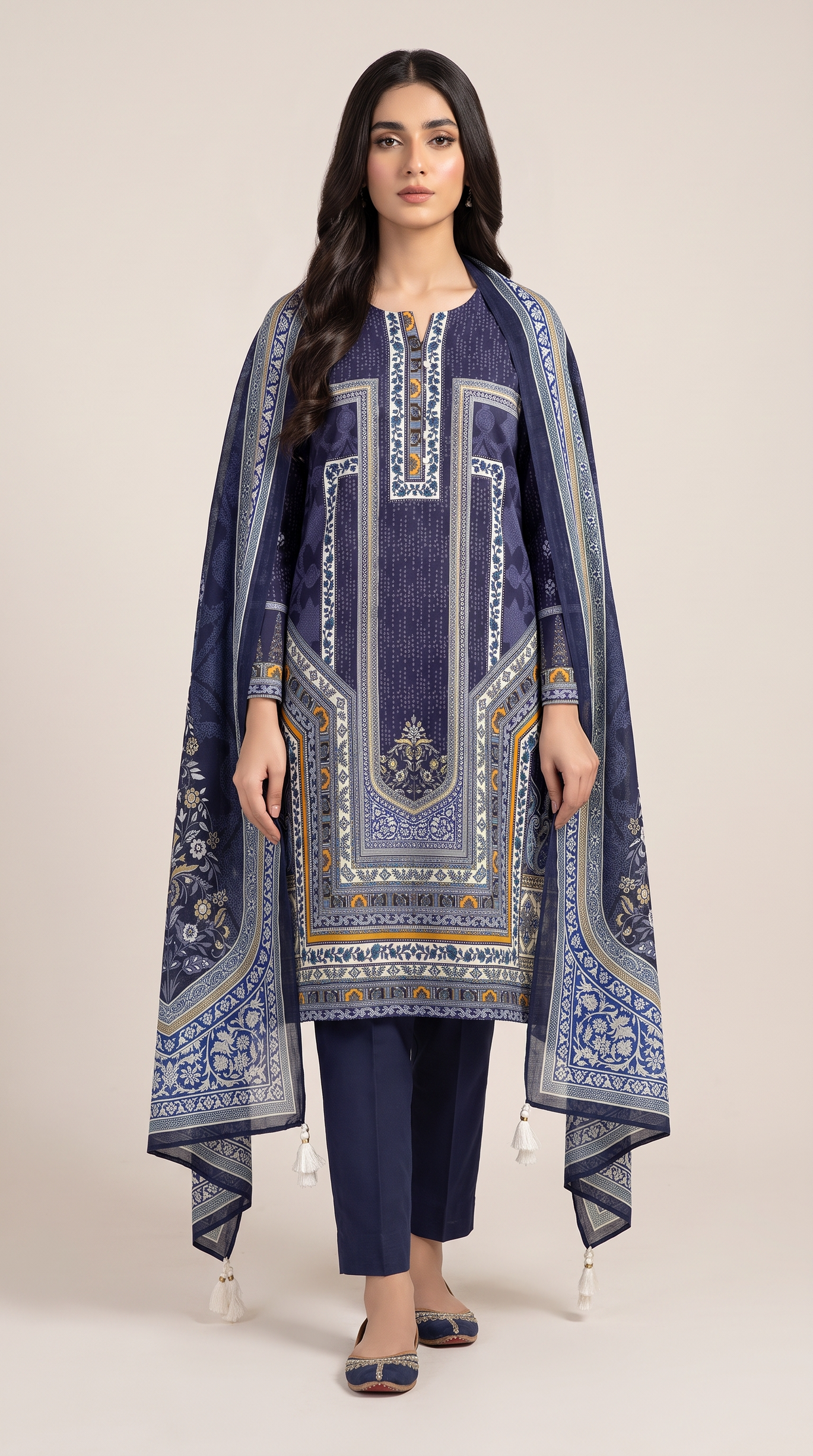 3Pc Printed Suit