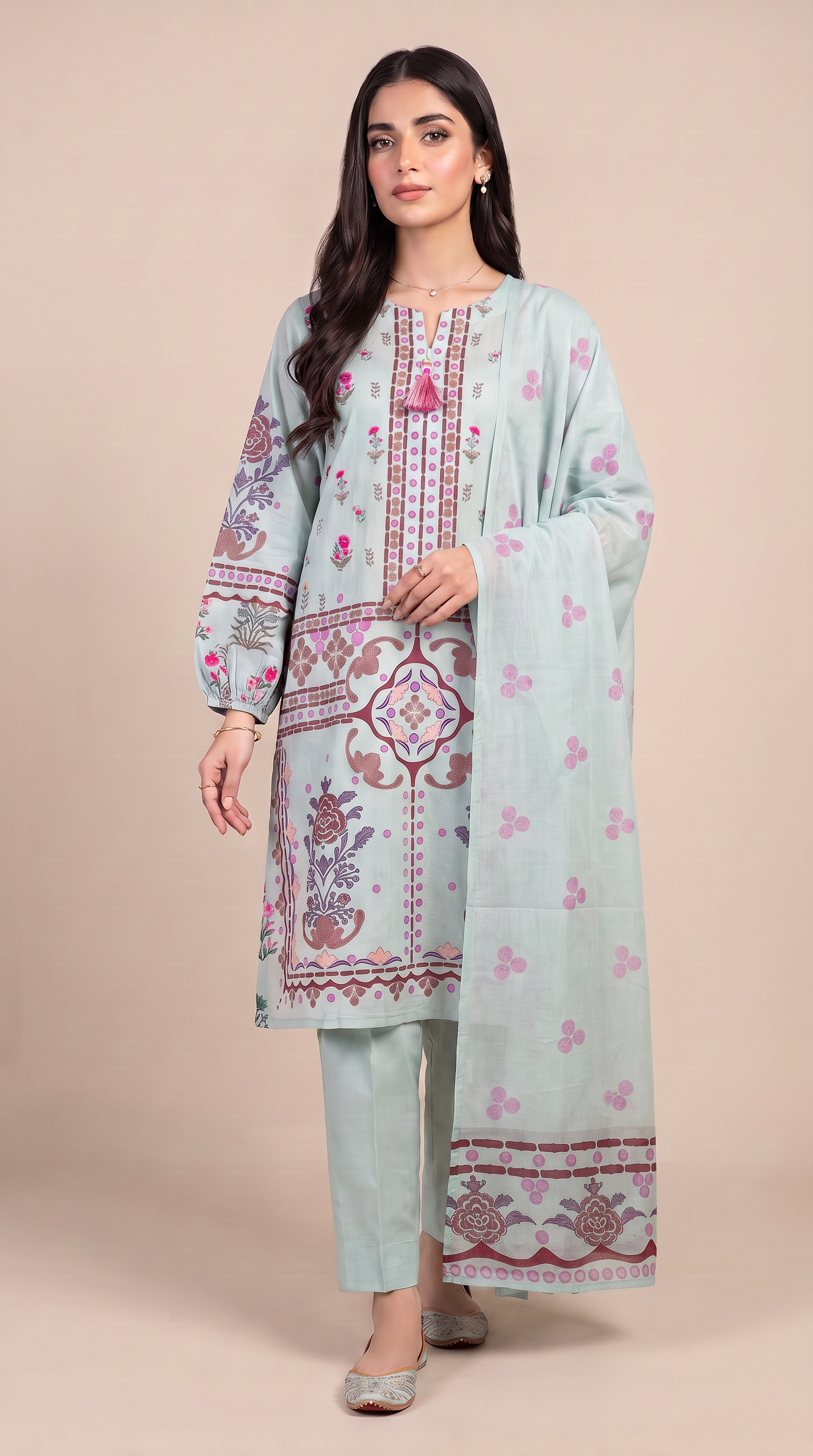 3Pc Printed Lawn Suit