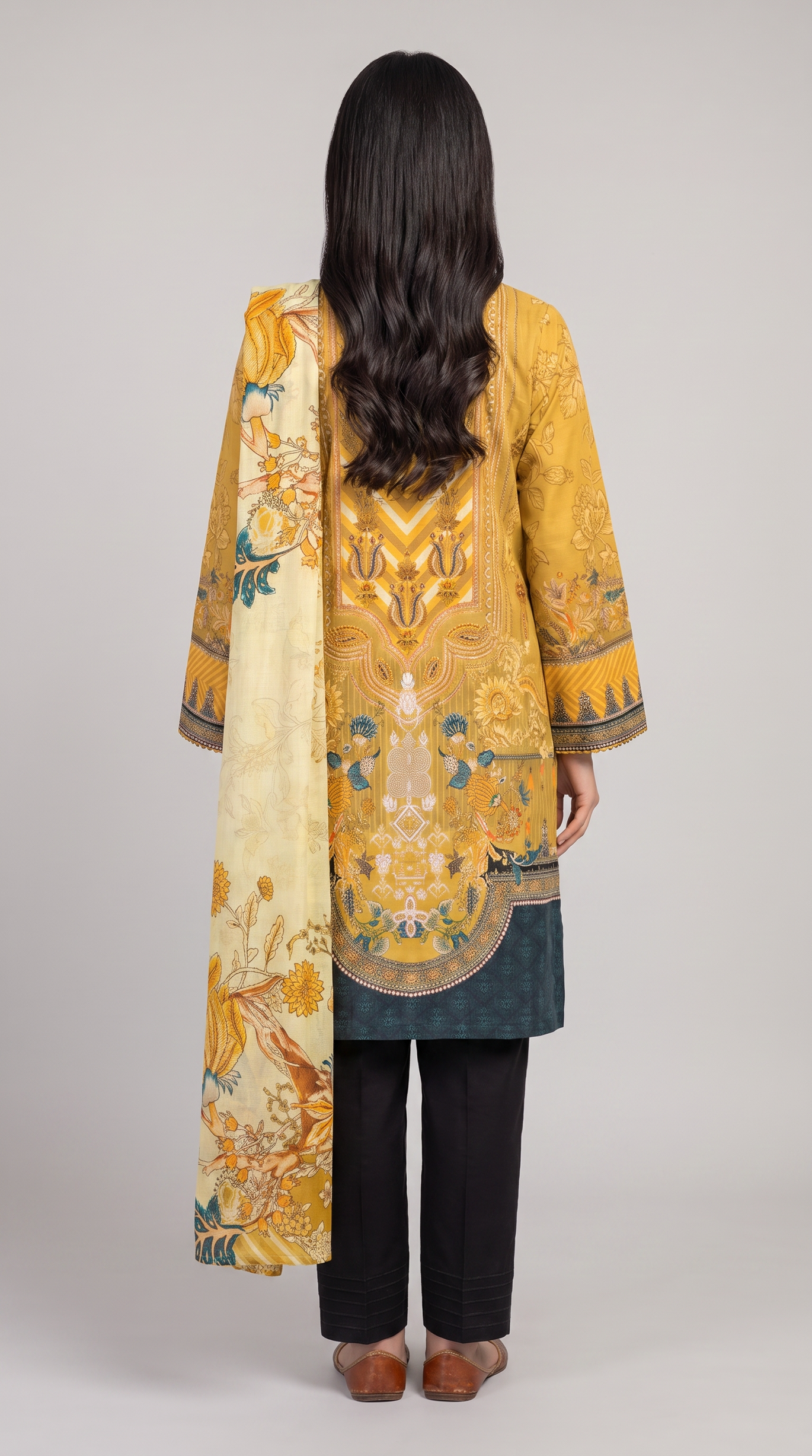 3Pc Printed Cross Hatch Suit