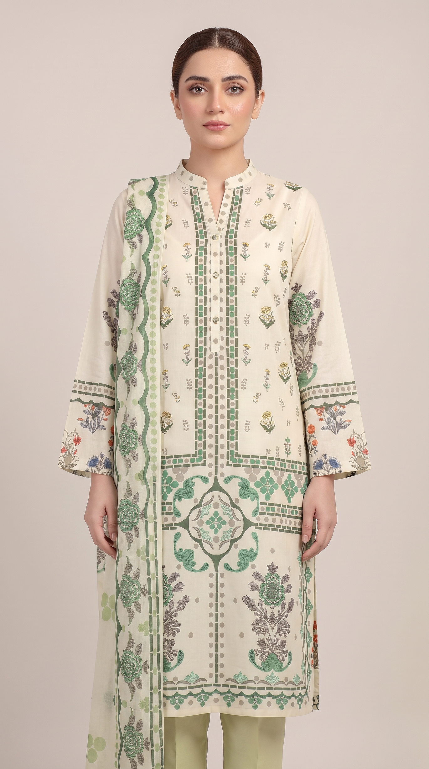 3Pc Printed Lawn Suit