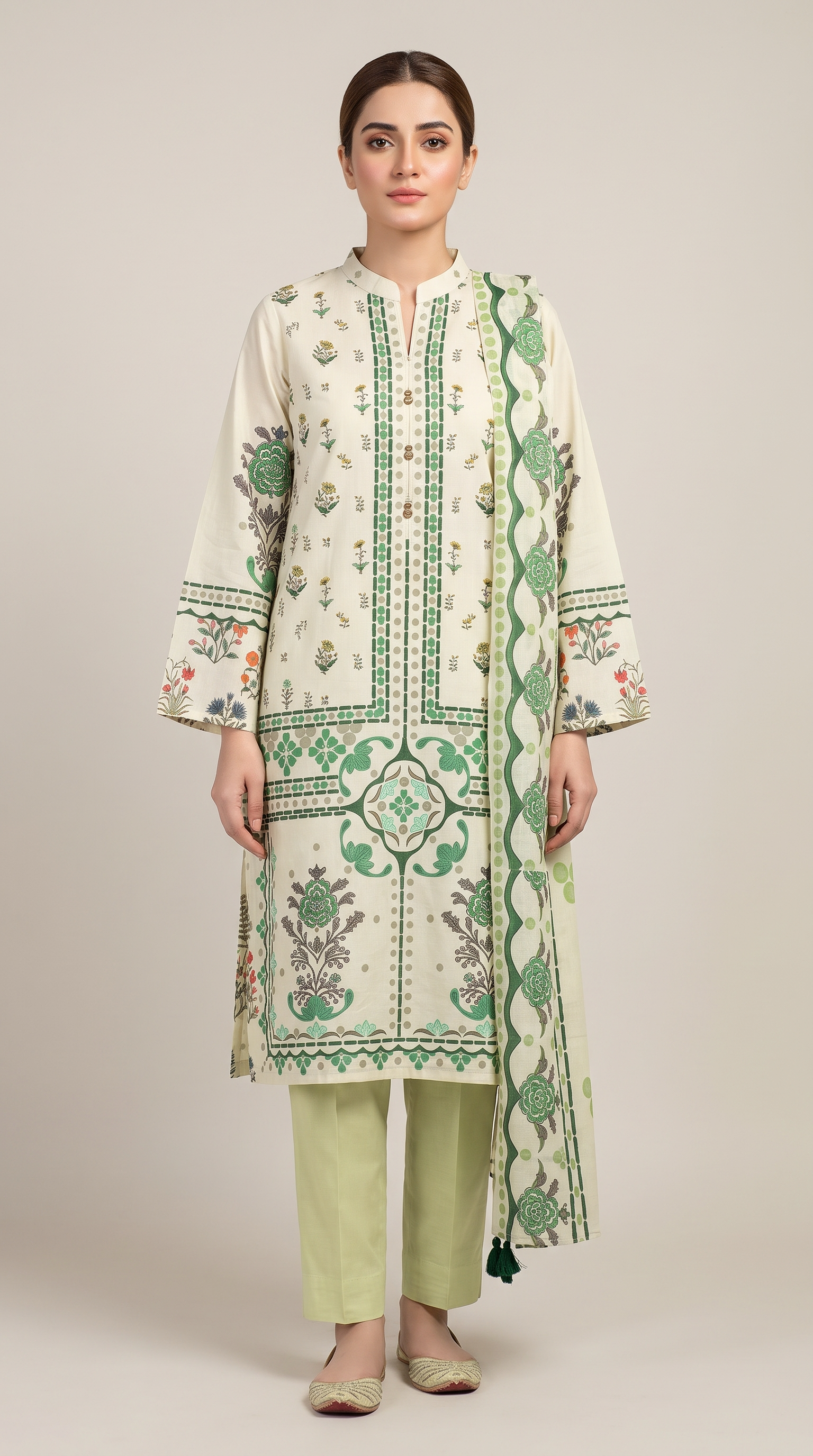 3Pc Printed Lawn Suit
