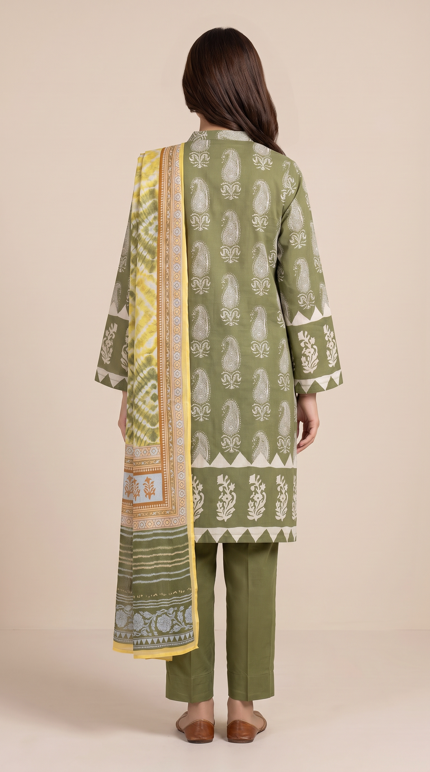 3Pc Printed Cross Hatch Suit