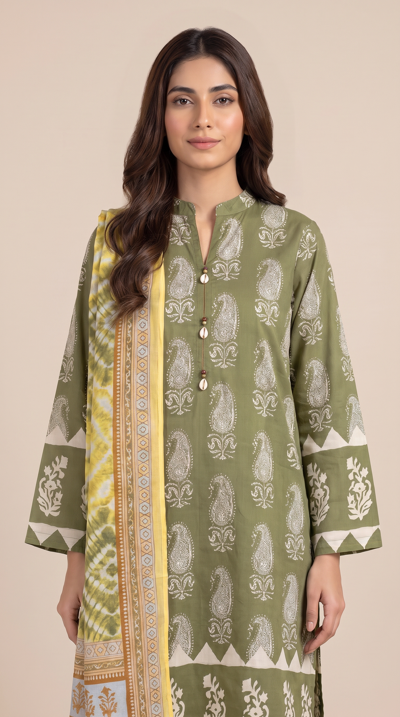 3Pc Printed Cross Hatch Suit