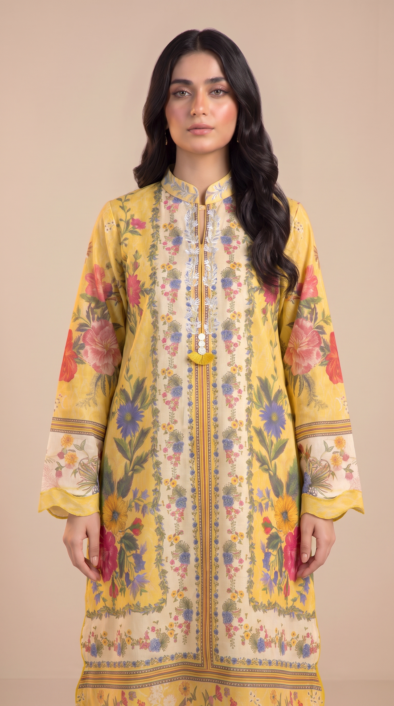 3Pc Embroidered Suit