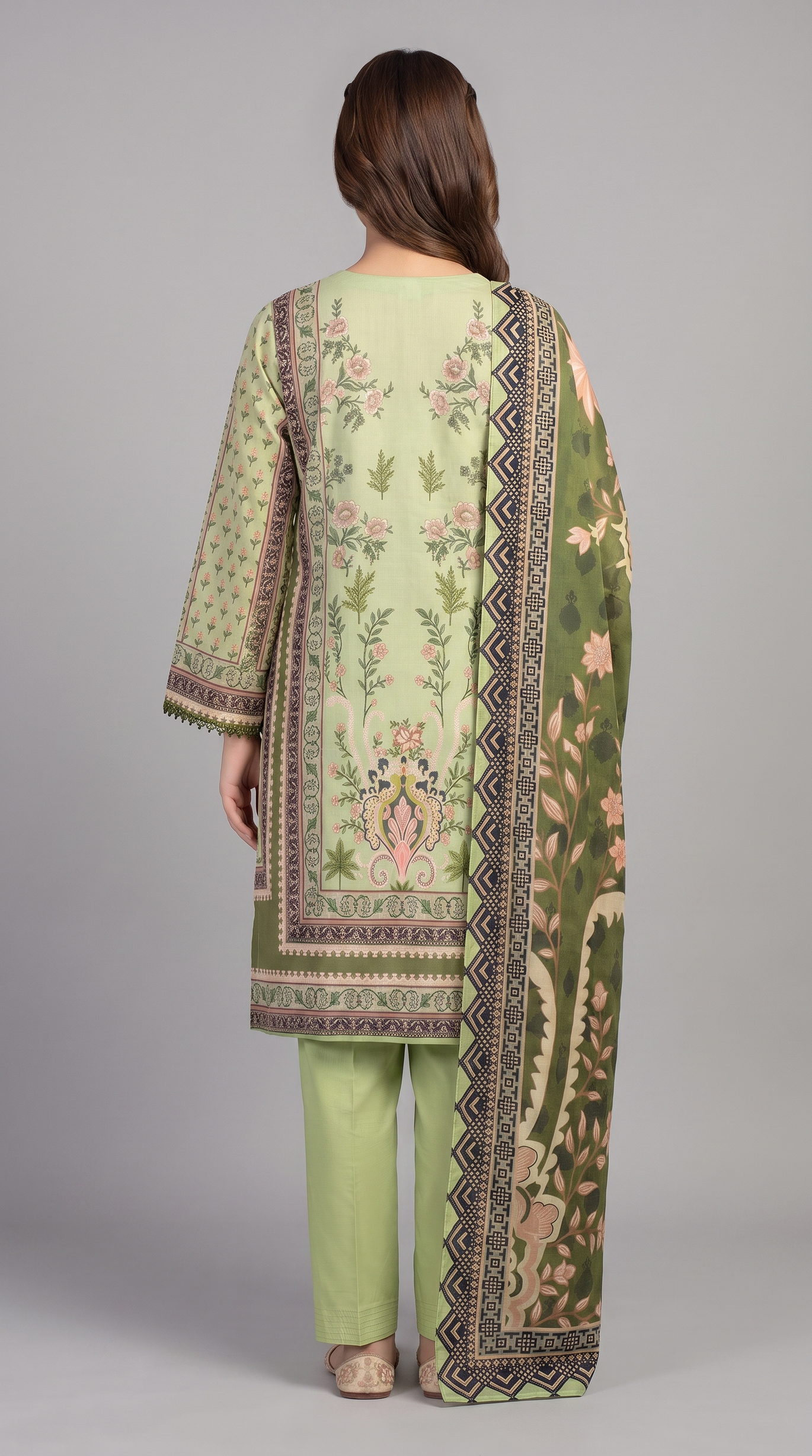 3Pc Printed Lawn Suit