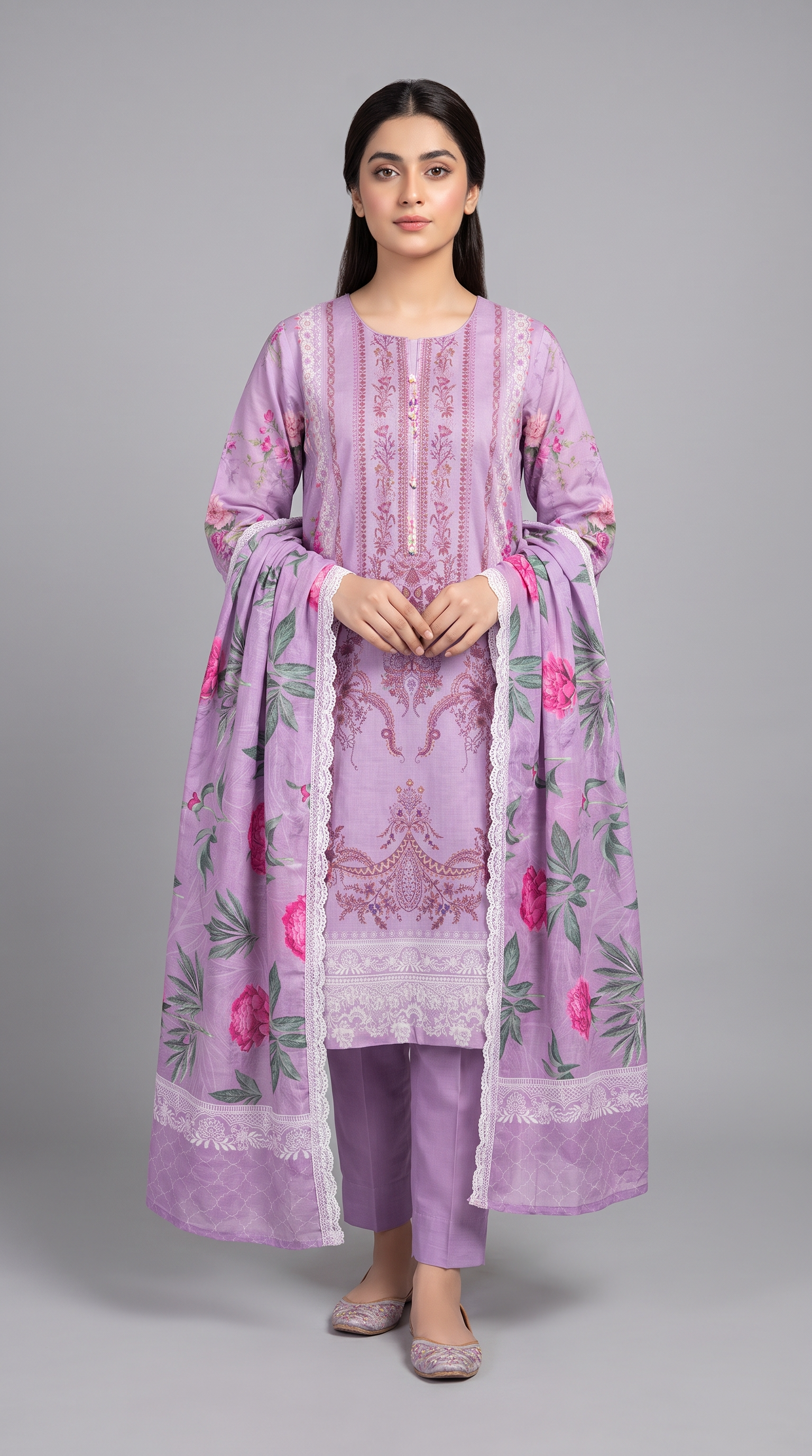 3Pc Printed Lawn Suit