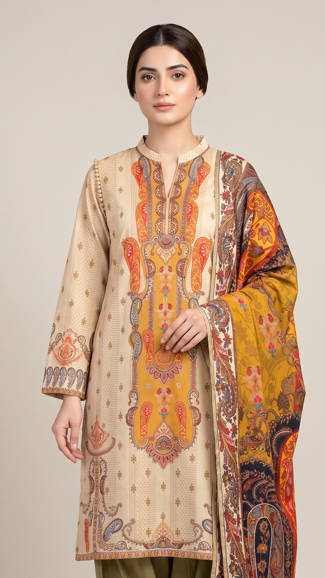 3Pc Printed Lawn Suit