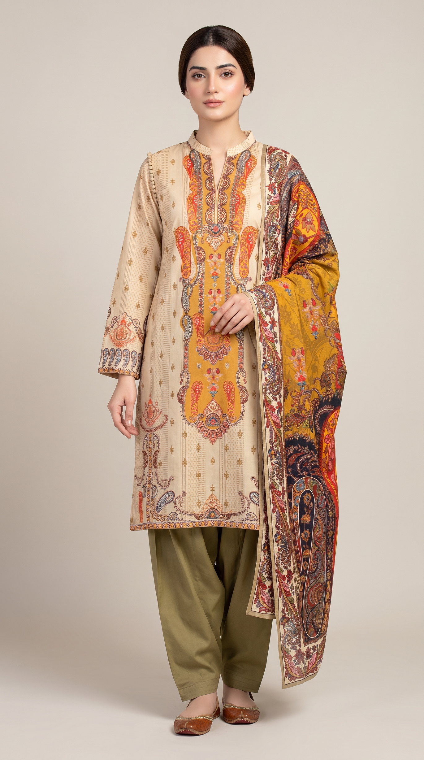 3Pc Printed Lawn Suit