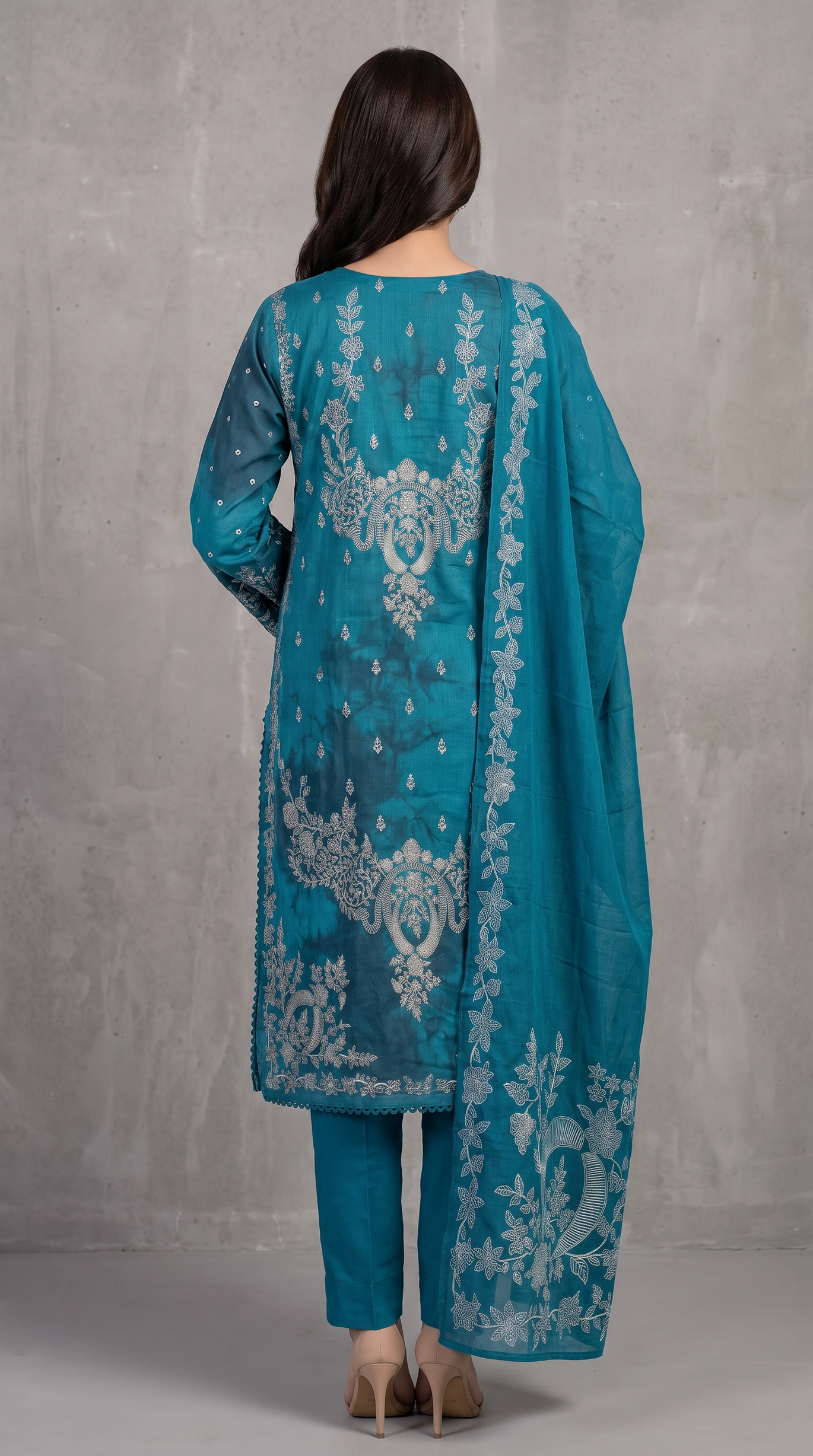 3Pc Printed Cross Hatch Suit
