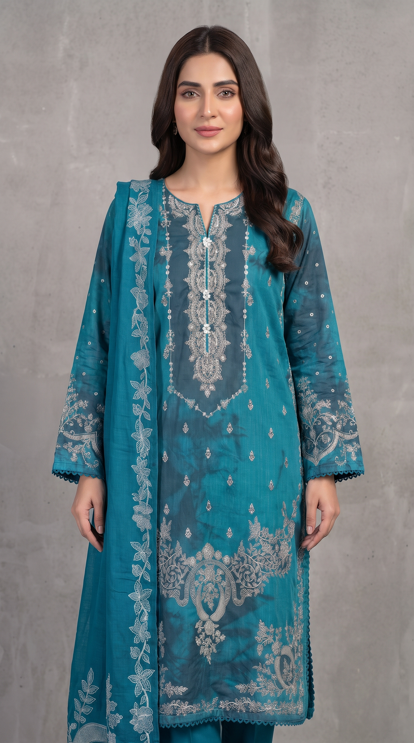 3Pc Printed Cross Hatch Suit