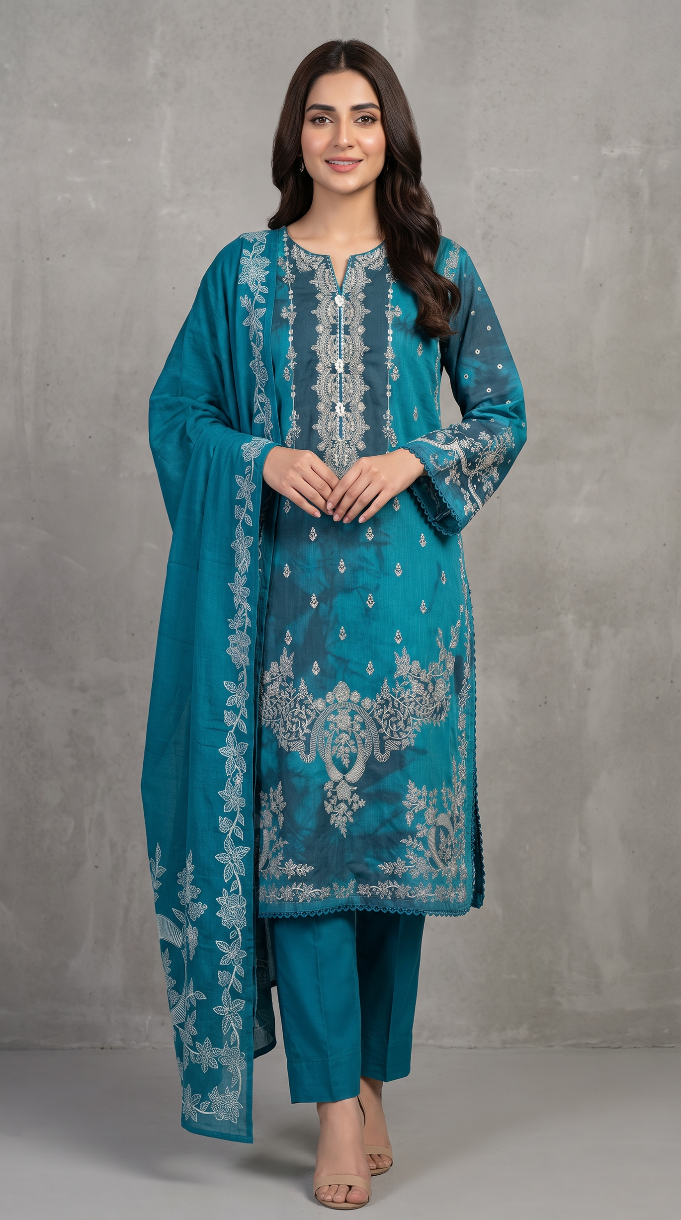 3Pc Printed Cross Hatch Suit
