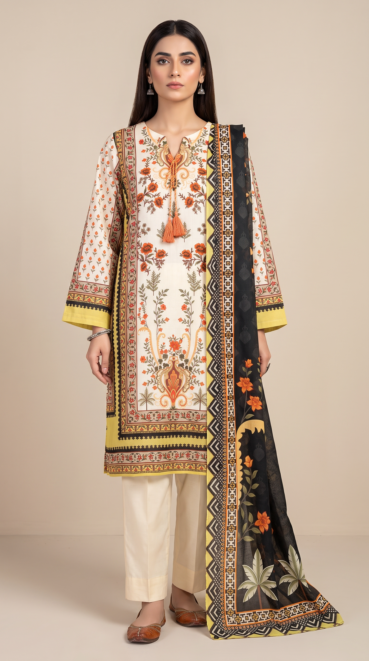 3Pc Printed Lawn Suit
