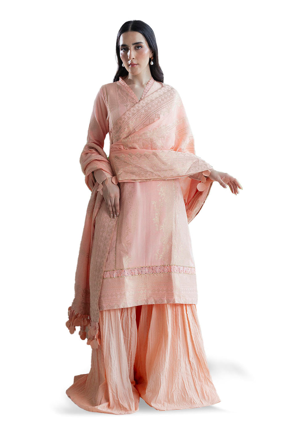 3 Piece Jacquard Suit with Dupatta