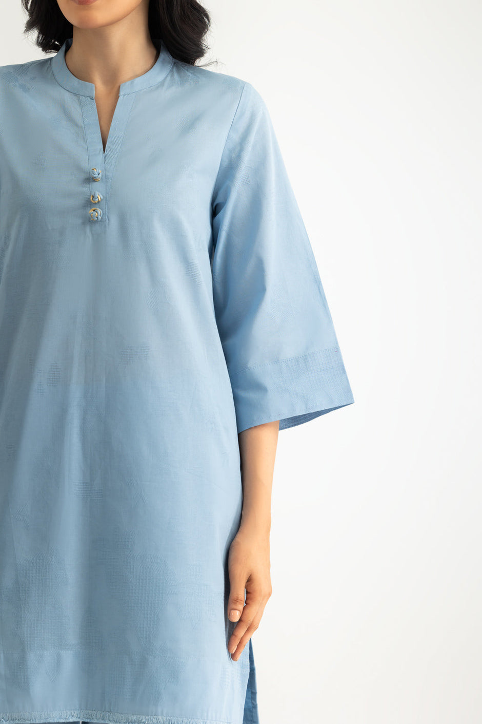 Jacquard Dyed Shirt And Cambric Trouser