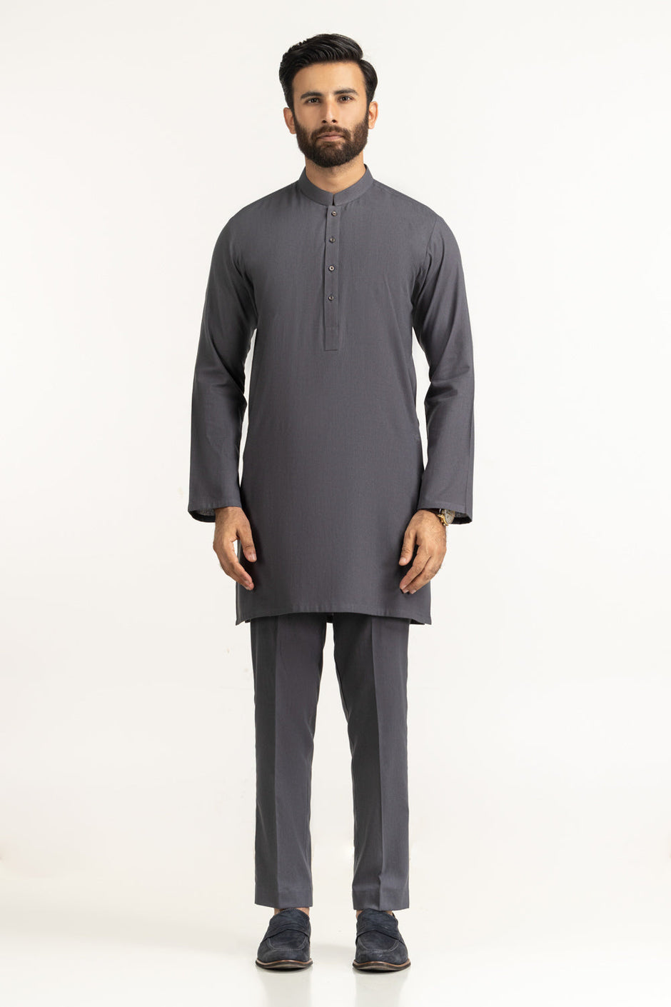 Short Length Kameez with Slim Straight Trouser Suit SK-BSCSL25-006