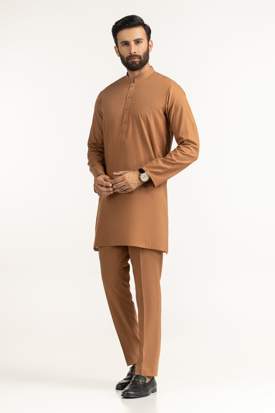 Short Length Kameez with Slim Straight Trouser Suit SK-BSCSL25-003