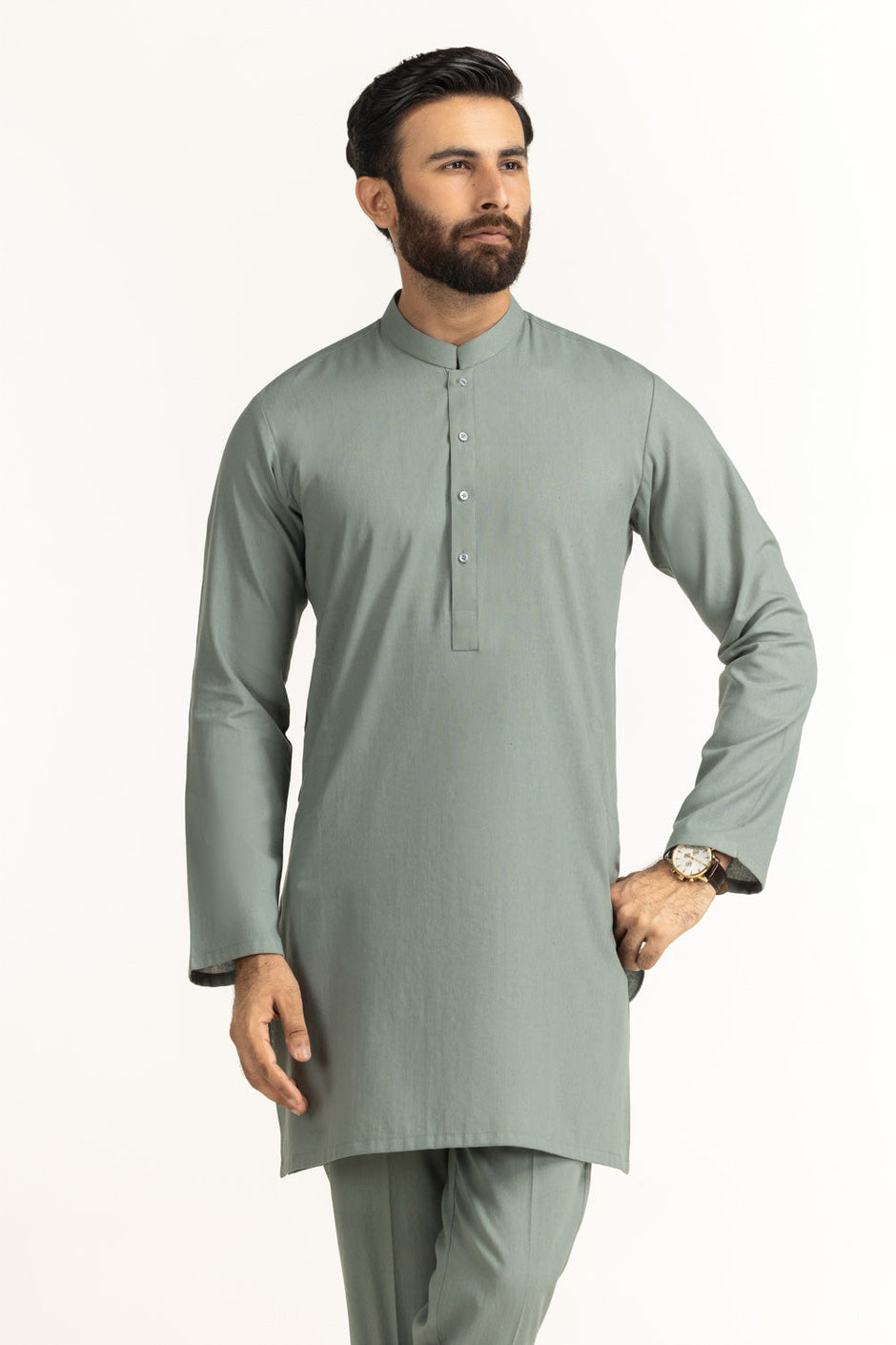 Short Length Kameez with Slim Straight Trouser Suit SK-BSCSL25-005