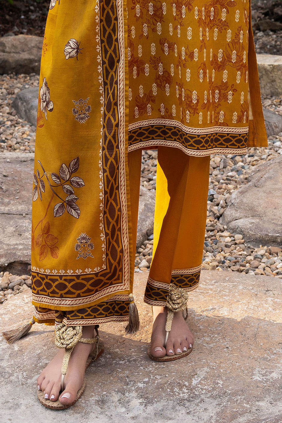 3 Piece Printed Cambric Suit with Lawn Dupatta