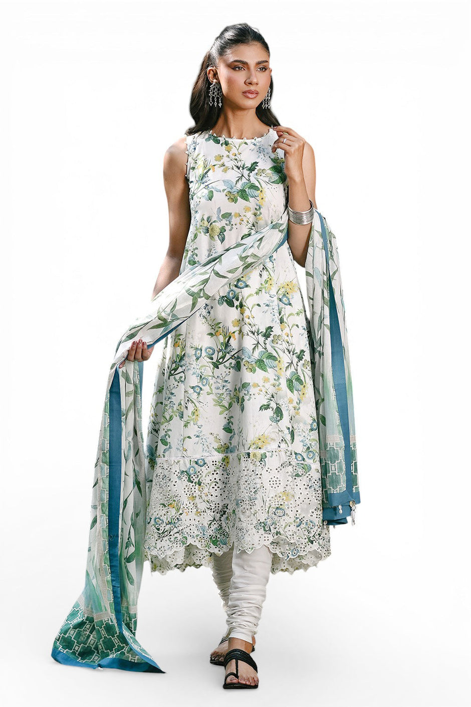 3 Piece Embroidered Printed Lawn Suit with Lawn Dupatta