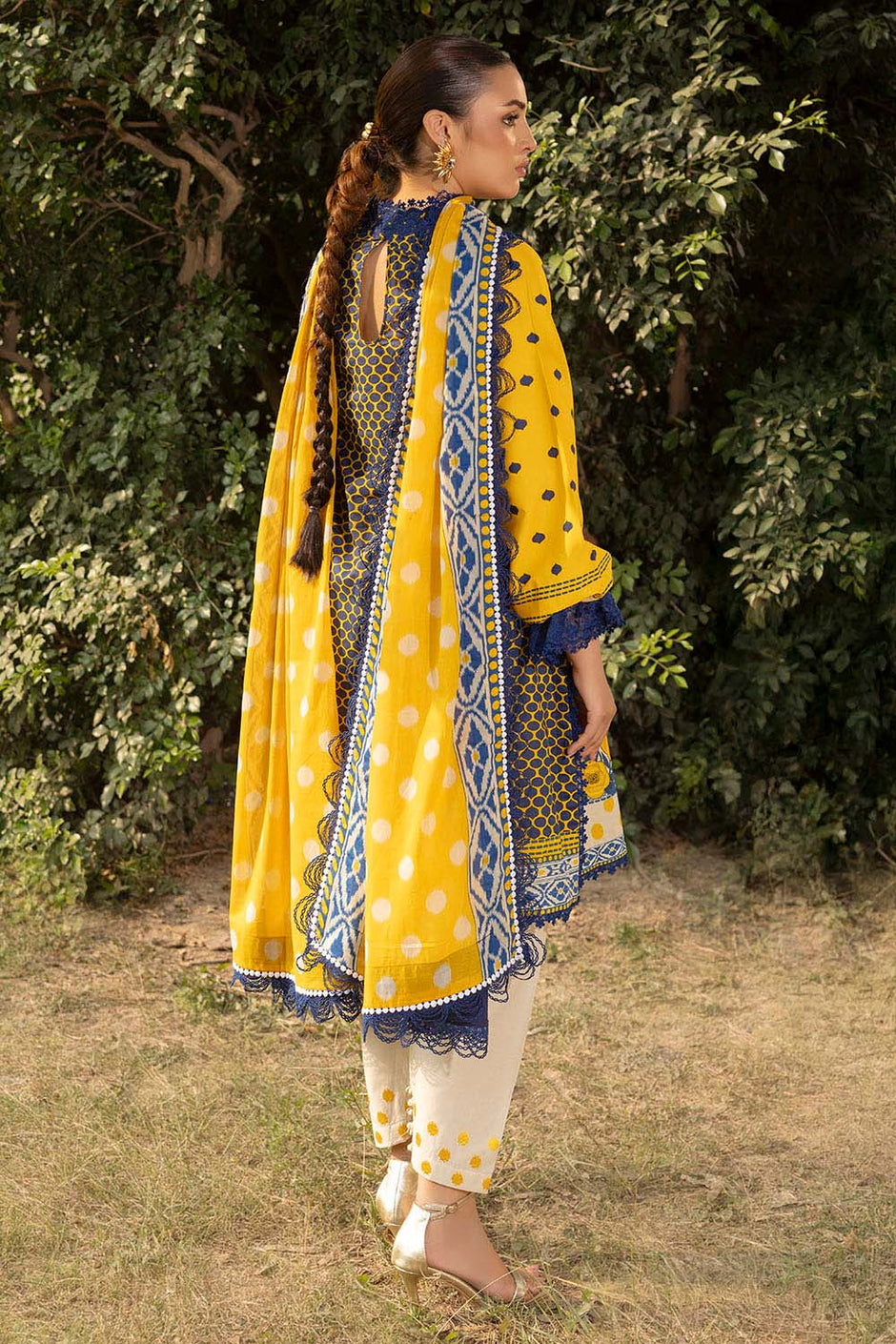 3 Piece Printed Lawn Suit with Embroidered Trouser
