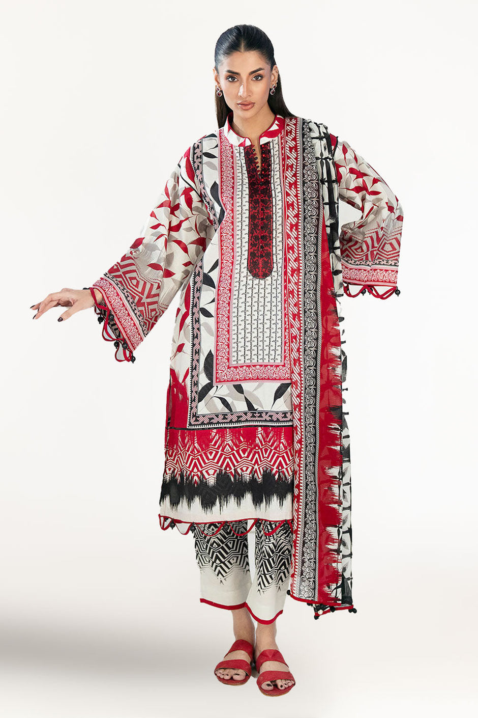 3 Piece Embroidered Printed Lawn Suit