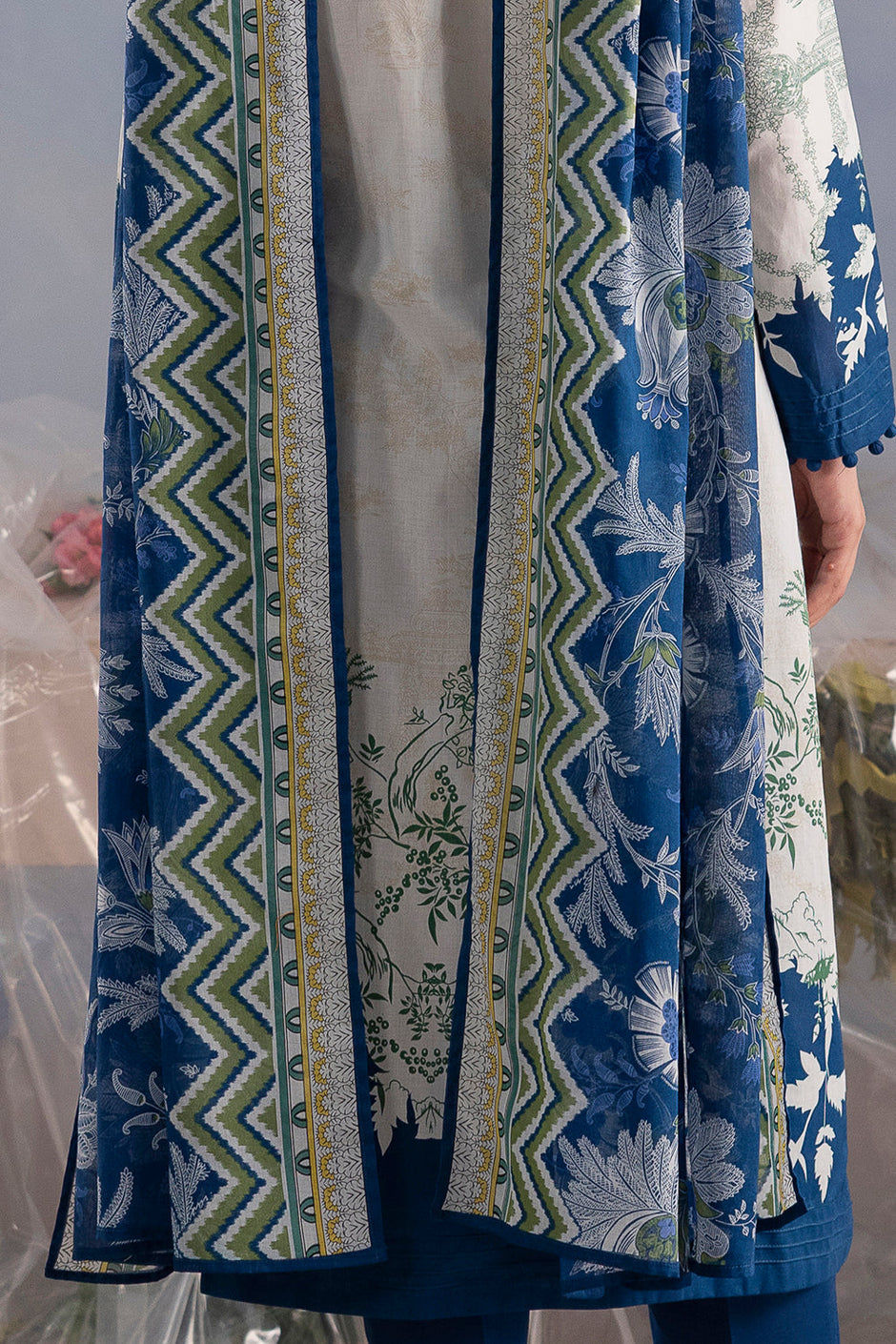 3 Piece Printed Cotton Suit with Printed Lawn Dupatta