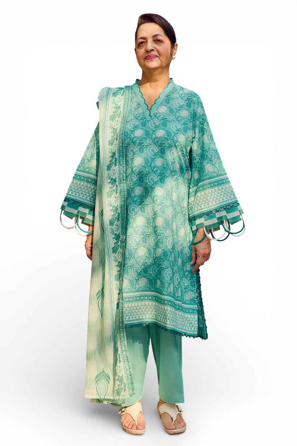 3 Piece Printed Lawn Suit with Dupatta