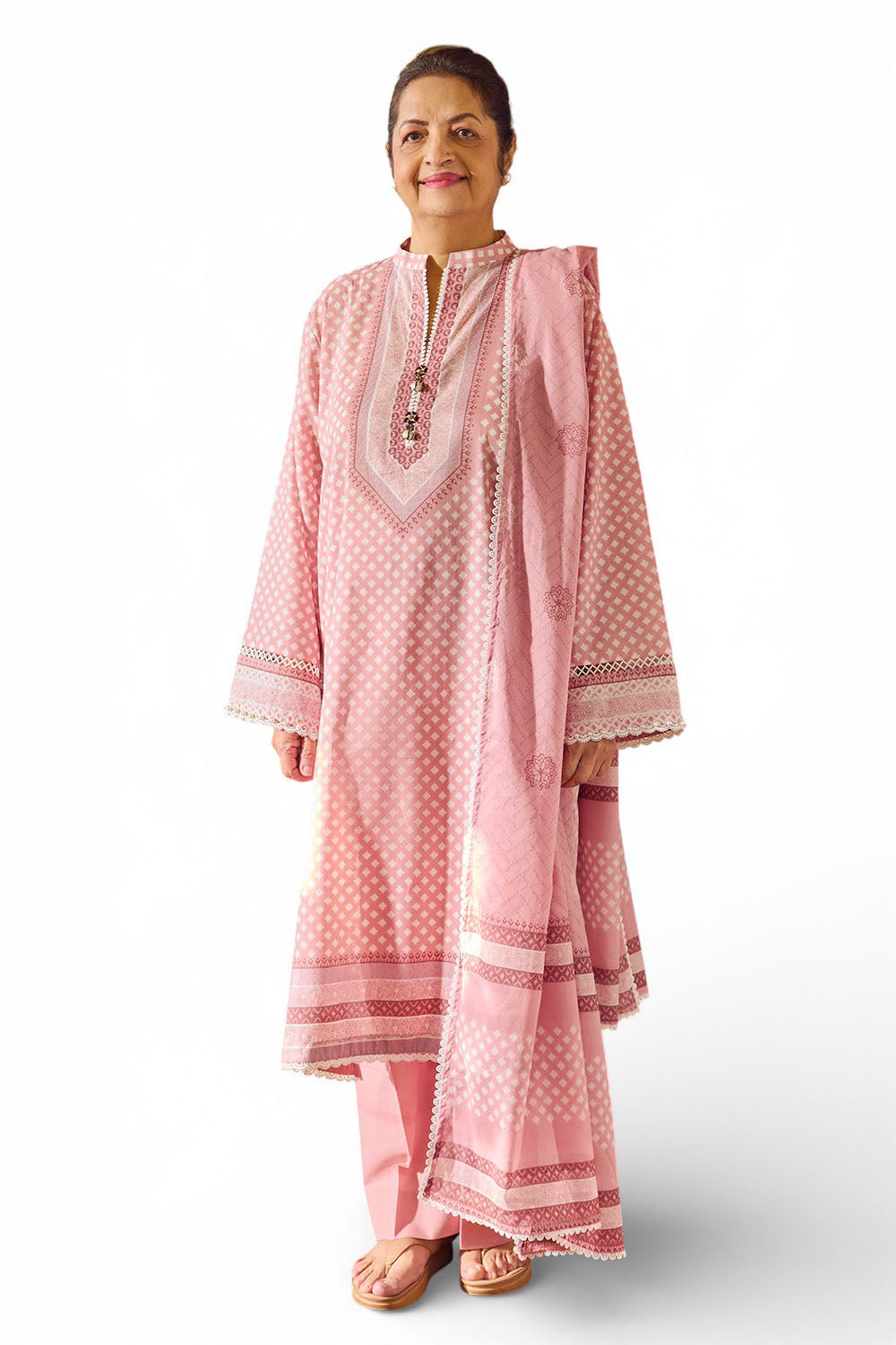 3 Piece Printed Lawn Suit with Dupatta