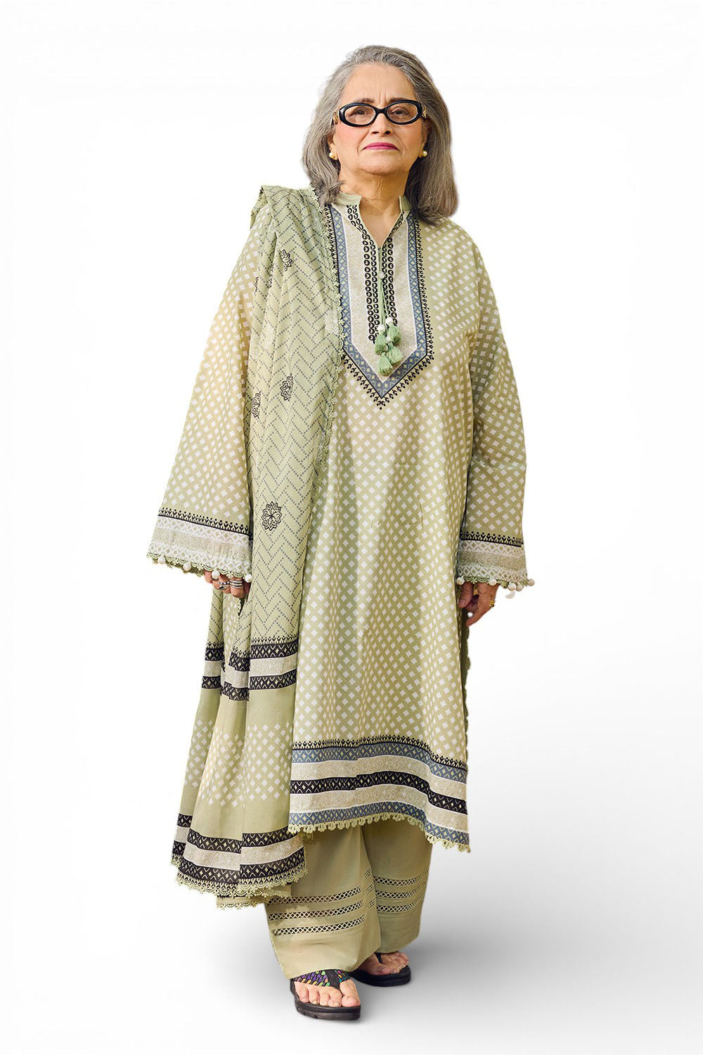 3 Piece Printed Lawn Suit with Dupatta